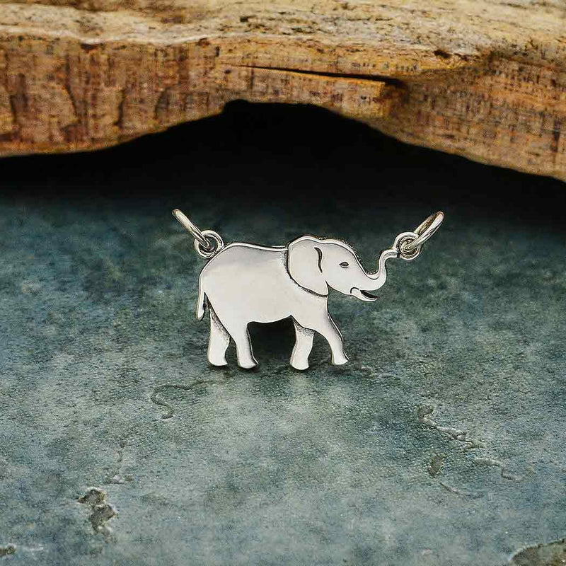 Sterling Silver Layered Elephant Pendant Festoon - Poppies Beads n' More