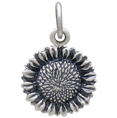 Sterling Small Sunflower Charm - Poppies Beads n' More