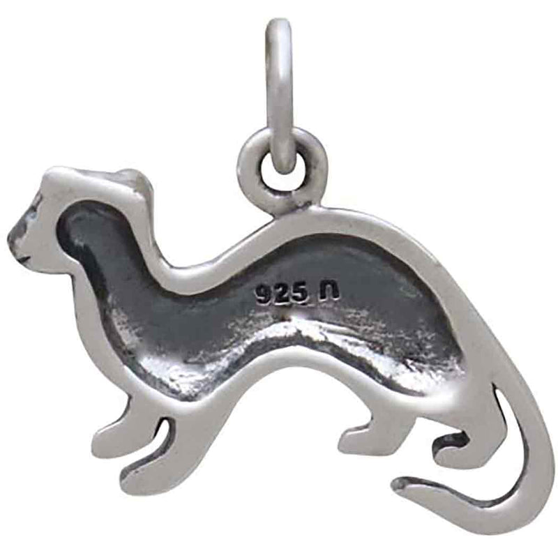 Sterling Silver Ferret Charm - Poppies Beads n' More