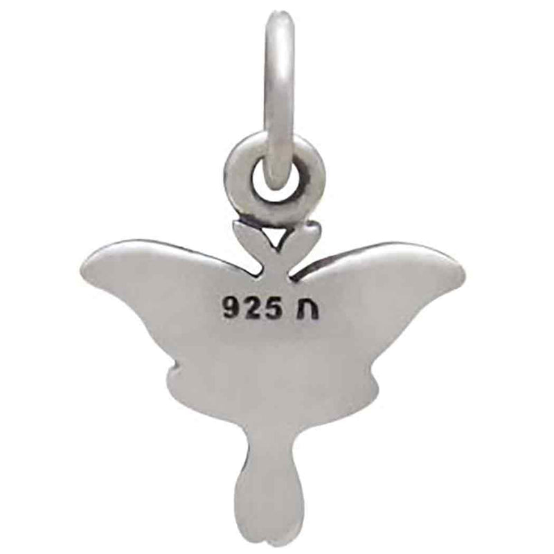 Sterling Silver Tiny Luna Moth Charm - Poppies Beads n' More