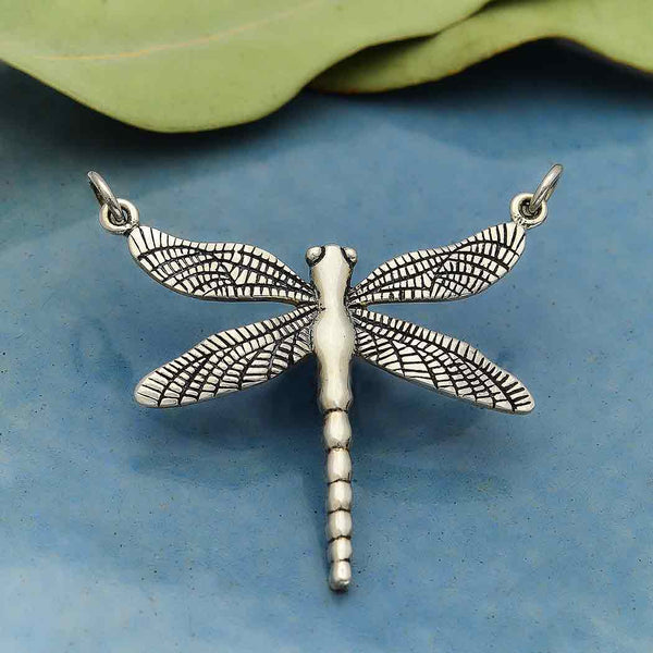 Sterling Silver Dragonfly Pendant Festoon - Poppies Beads n' More