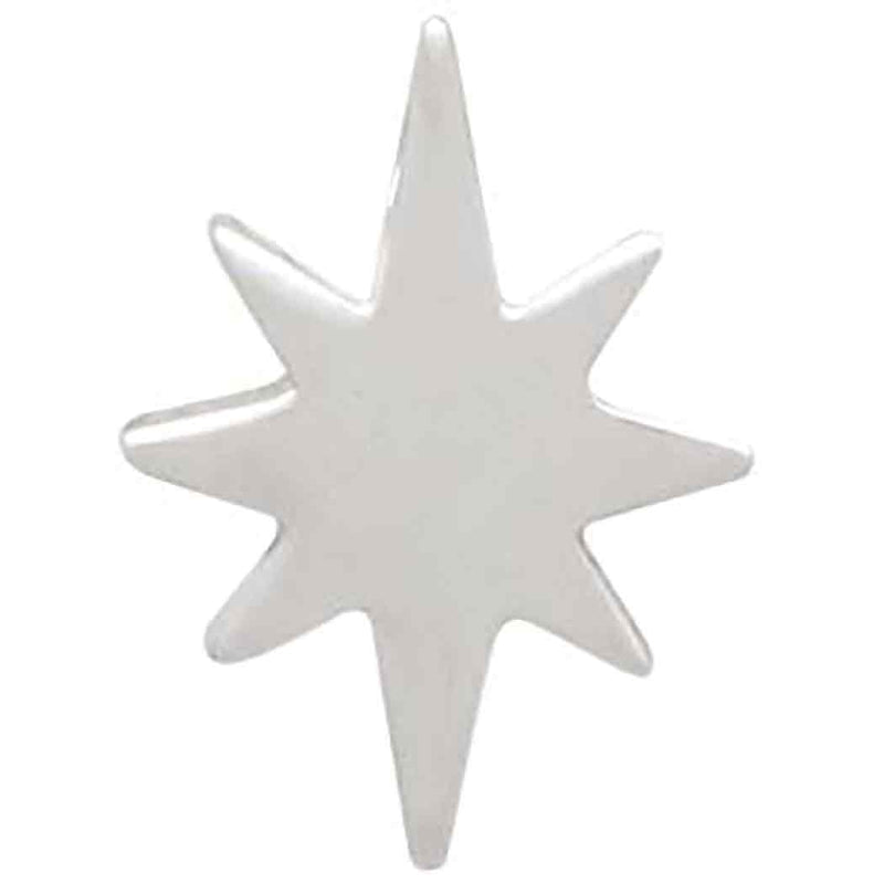 Sterling Silver North Star Bead - Poppies Beads n' More