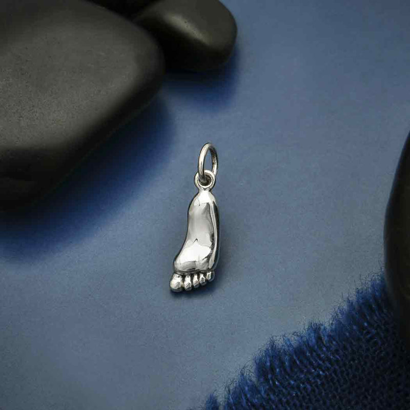 Sterling Silver Foot Charm - Poppies Beads n' More