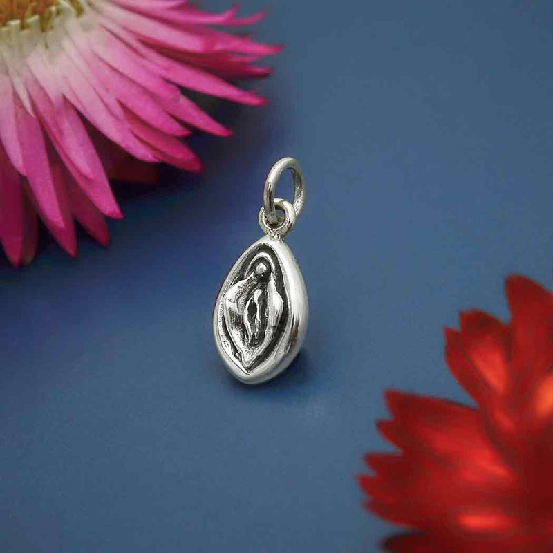 Sterling Silver Yoni Charm - Poppies Beads n' More