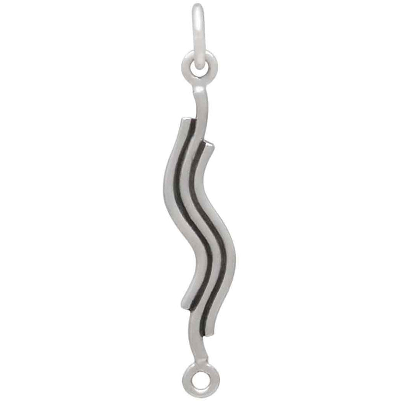 Sterling Silver Large Squiggle Link - Poppies Beads n' More