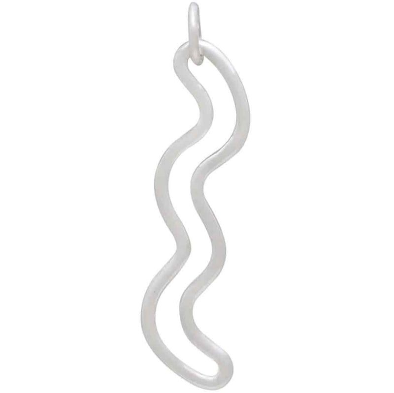 Sterling Silver Openwork Squiggle Link - Poppies Beads n' More