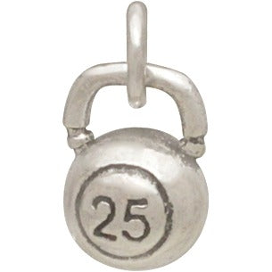 Sterling Silver Kettle Bell Charm - Poppies Beads n' More