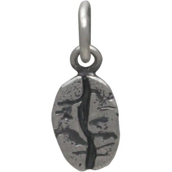 Sterling Silver Coffee Bean Charm - Poppies Beads n' More