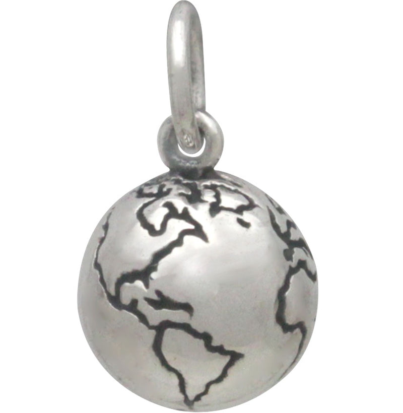 Sterling Silver 3D World Charm - Poppies Beads n' More