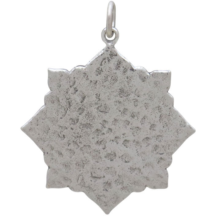 Sterling Silver Mandala Pendant with Swirls - Poppies Beads n' More