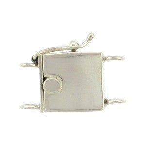 Sterling Silver Box Clasp with Two Strand - Poppies Beads n' More