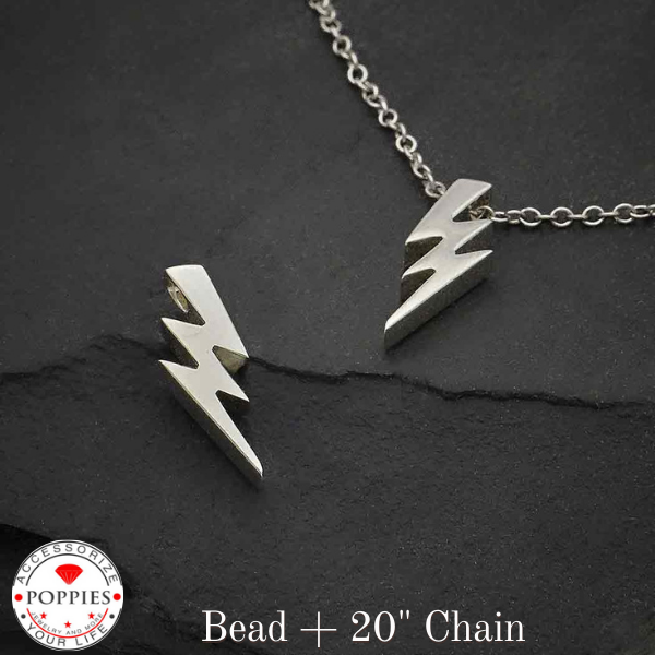 Lightning Bolt Bead - Poppies Beads n' More