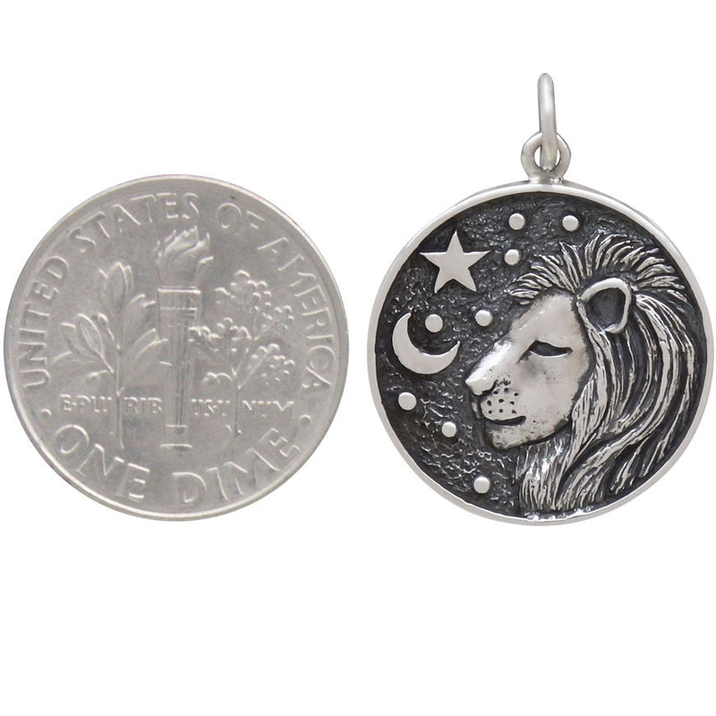 Sterling Silver Astrology Leo Pendant - Poppies Beads n' More