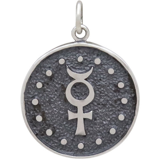 Sterling Silver Astrology Virgo Pendant - Poppies Beads n' More