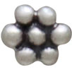 Sterling Silver Granulated Flower Post Earrings - Poppies Beads n' More