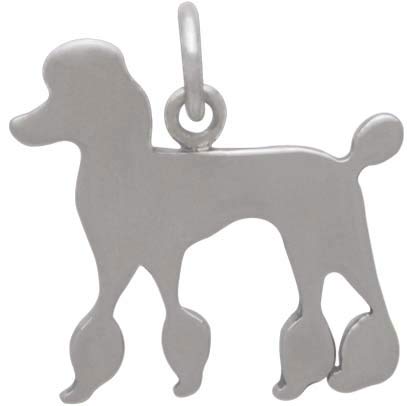 Sterling Silver Poodle Dog Charm - Poppies Beads n' More