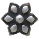 Sterling Silver Tiny Mandala Flower Post Earrings - Poppies Beads n' More