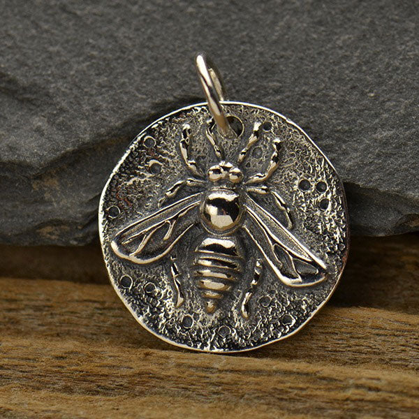 Ancient Coin Charm - Bee - Poppies Beads n' More