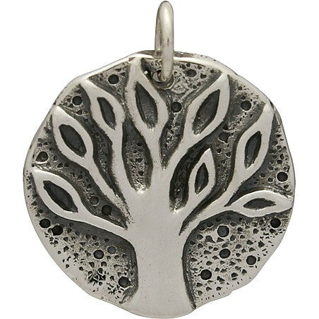 Sterling Silver Ancient Coin Charm - Tree Charm - Poppies Beads n' More