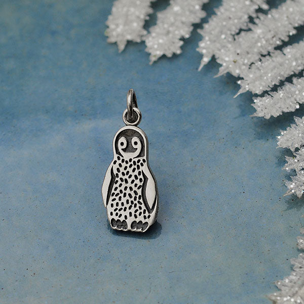 Sterling Silver Baby Penguin Charm - Poppies Beads n' More