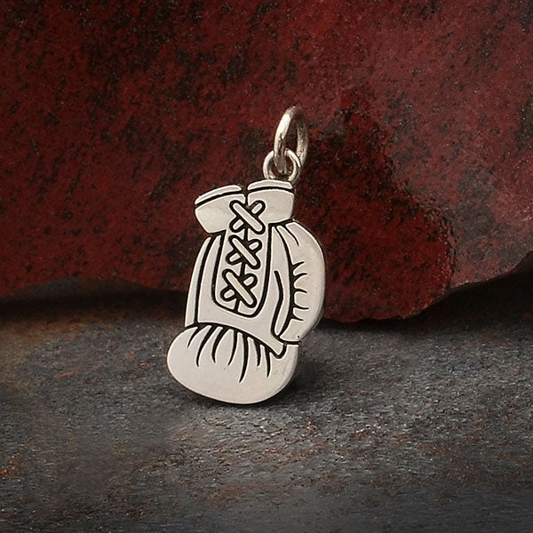 Sterling Silver Boxing Glove Charm - Poppies Beads n' More