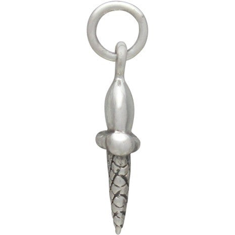 Sterling Silver Ice Cream Cone Charm - Food Charm - Poppies Beads n' More