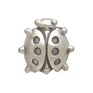 Sterling Silver Lady Bug Charm Embellishment - Poppies Beads n' More