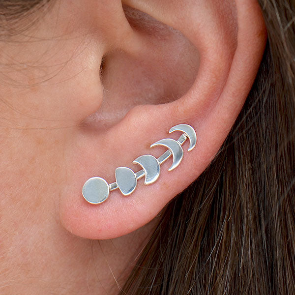 Ear Climber - Moon Phases - Poppies Beads n' More