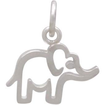 Openwork Baby Elephant Charm - Poppies Beads n' More