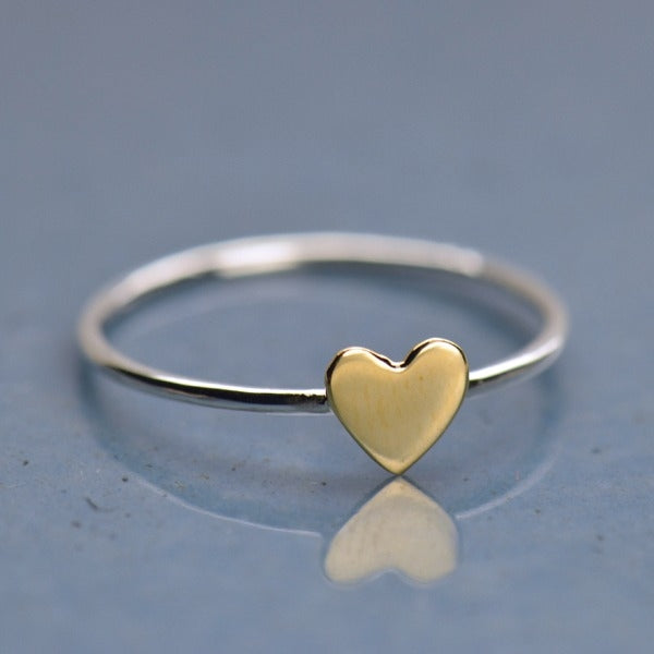 Tiny Heart Ring, - Poppies Beads n' More