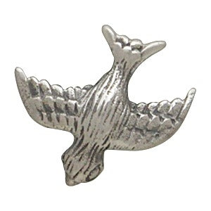 Sterling Silver Textured Bird Charm Embellishment - Poppies Beads n' More