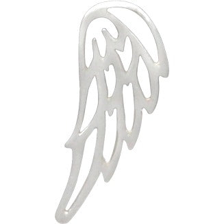 Sterling Silver Tiny Angel Wing Charm Embellishment - Poppies Beads n' More