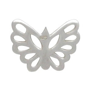 Sterling Silver Tiny Butterfly Charm Embellishment - Poppies Beads n' More