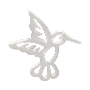 Sterling Silver Tiny Hummingbird Charm Embellishment - Poppies Beads n' More
