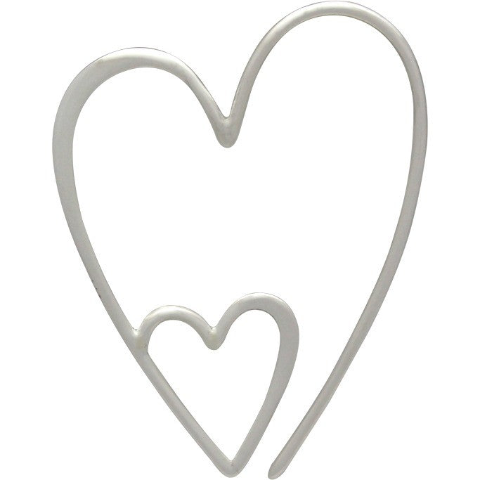 Sterling Silver Heart Hook Earring - Poppies Beads n' More