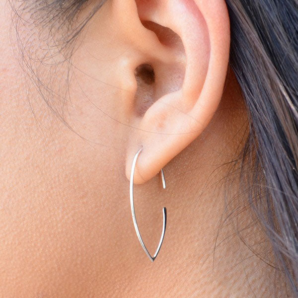 Sterling Silver Wire Petal Earrings - Poppies Beads n' More