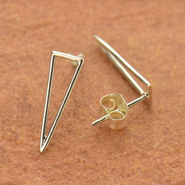 Long Skinny Triangle Post Earring - Poppies Beads n' More