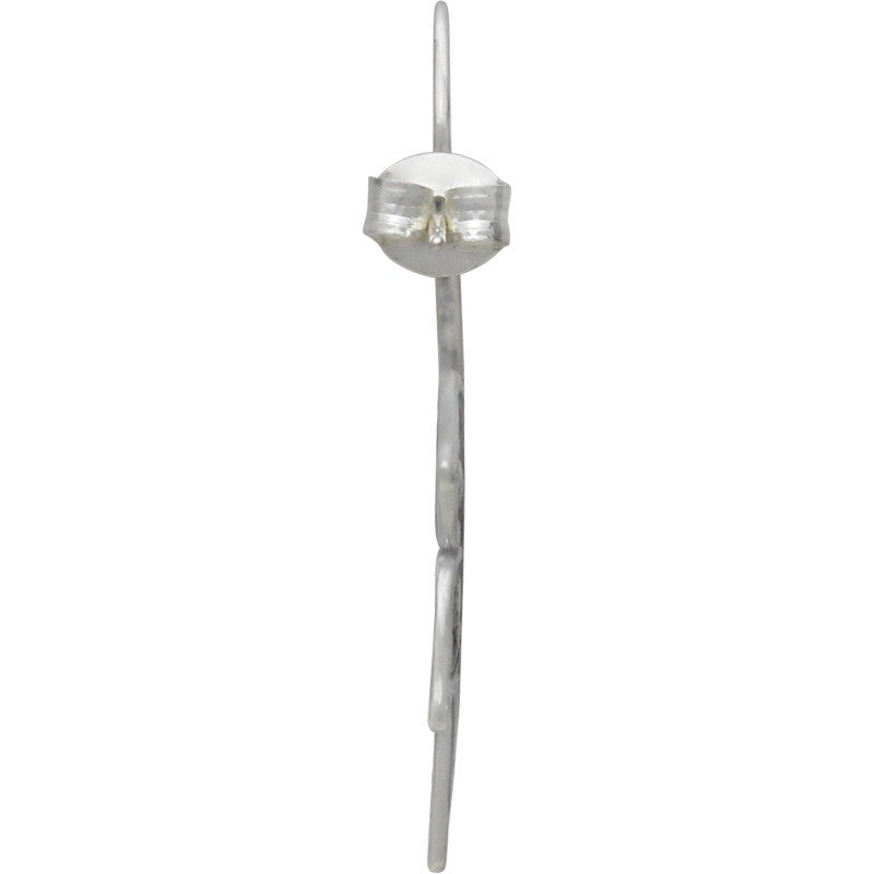 Sterling Silver Hoop Earrings with Lotus Petal and Flat Granulation - Poppies Beads n' More