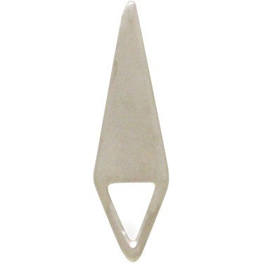 Sterling Silver Triangle Post Earrings with Open Triangle Loop - Poppies Beads n' More