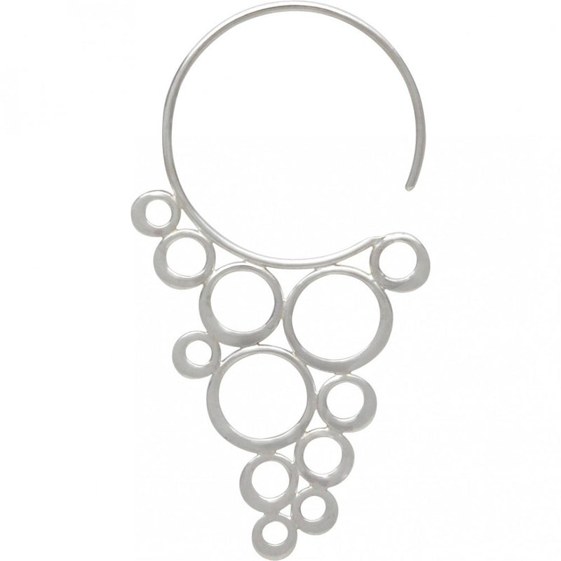 Sterling Silver Cascading Circles Hook Earrings - Poppies Beads n' More