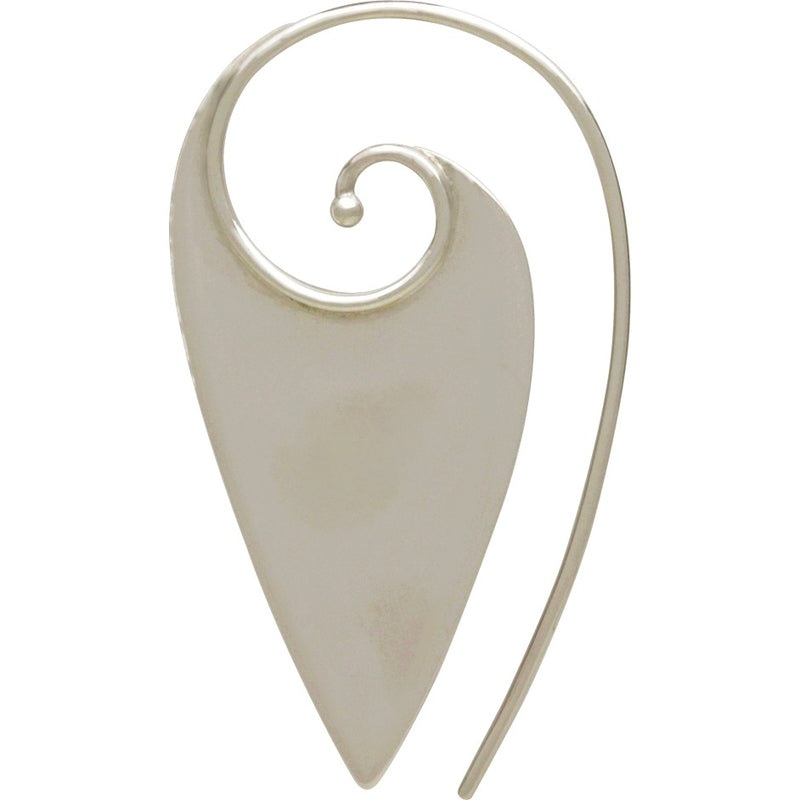 Sterling Silver Pointed Spiral Earring - Poppies Beads n' More