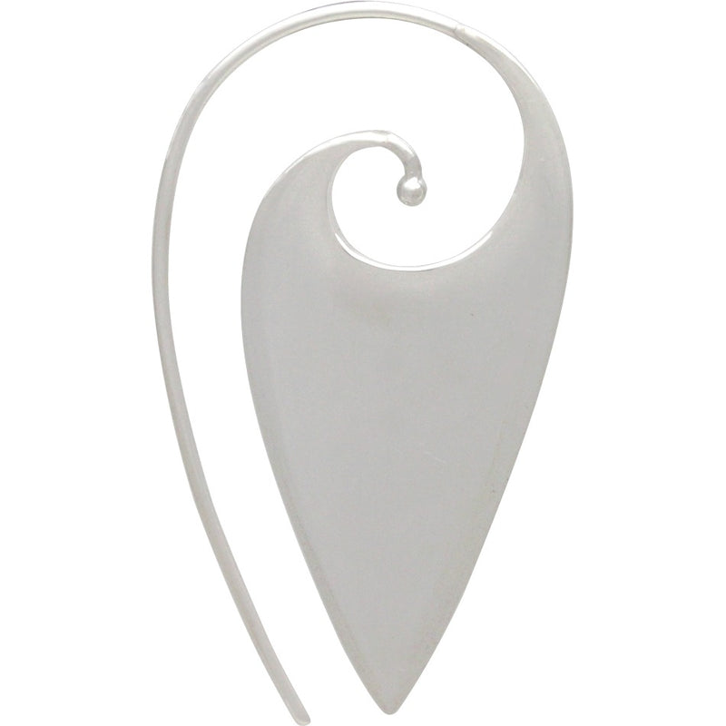 Sterling Silver Pointed Spiral Earring - Poppies Beads n' More