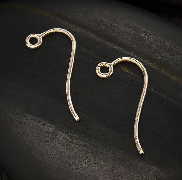 Sterling Silver Minimalist Earring Hook - Poppies Beads n' More