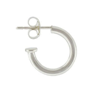 Sterling Silver Hoop Earrings - Simple on Post - Poppies Beads n' More