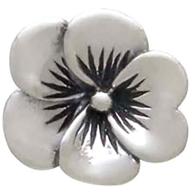 Sterling Silver Pansy Post Earrings - Poppies Beads n' More