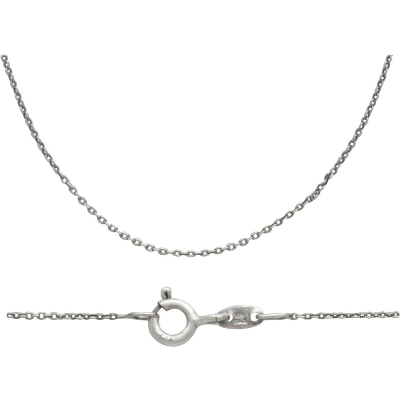 Sterling Silver Chain - Super Light Cable Chain - Poppies Beads n' More