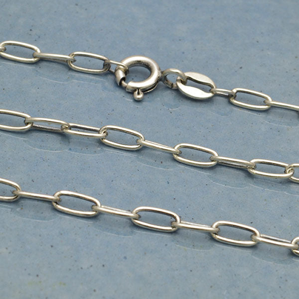 Sterling Silver - Oval Cable Chain - Poppies Beads n' More