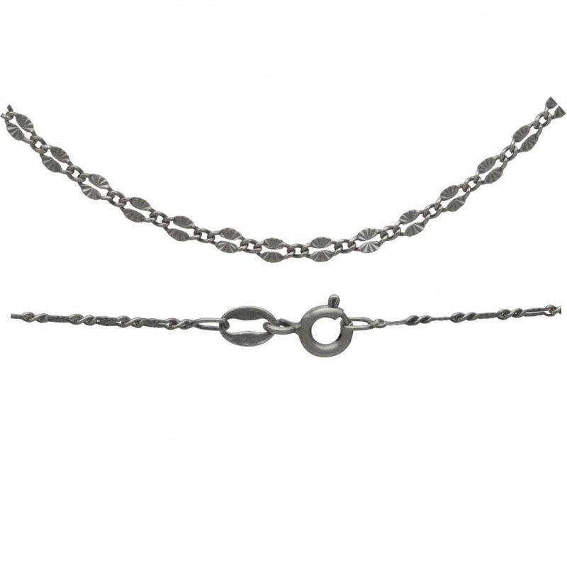Sterling Silver Chain - Delicate Sunburst Links - Poppies Beads n' More