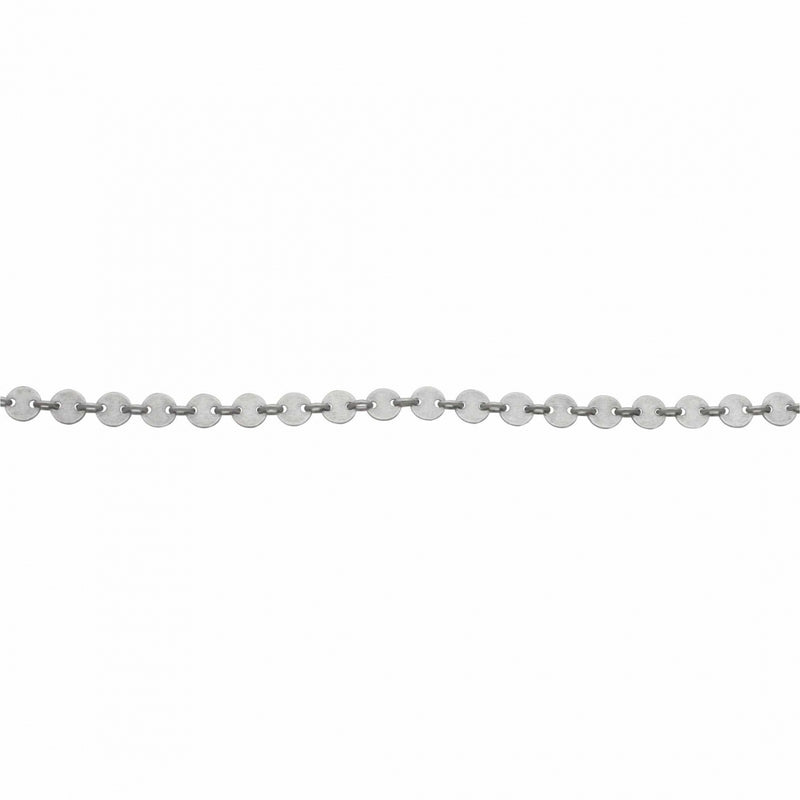 Sterling Silver Chain by the Foot - Round Circle Disk Links - Poppies Beads n' More