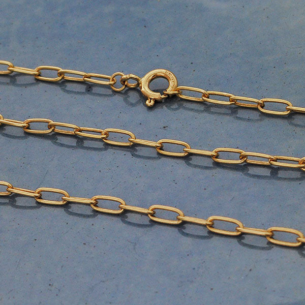 14K Gold Filled Oval Cable Chain - Poppies Beads n' More